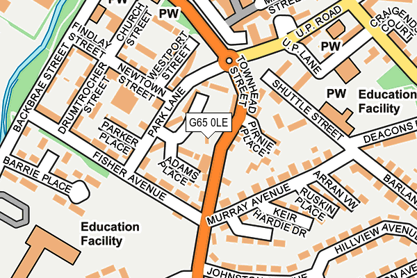 G65 0LE map - OS OpenMap – Local (Ordnance Survey)