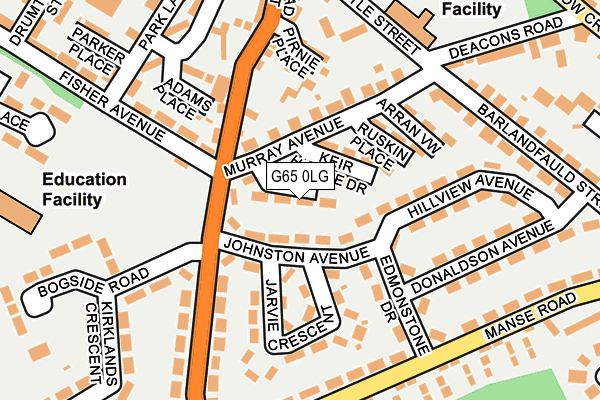 G65 0LG map - OS OpenMap – Local (Ordnance Survey)