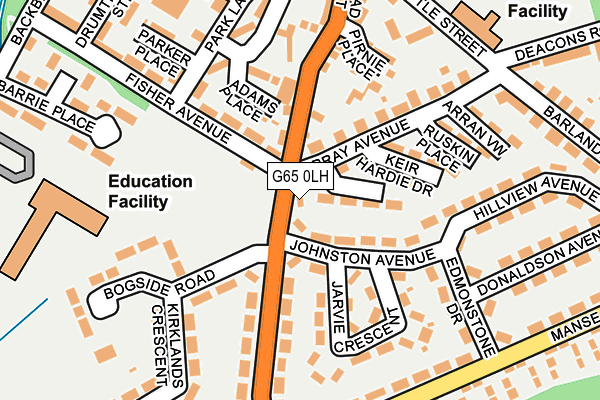 G65 0LH map - OS OpenMap – Local (Ordnance Survey)