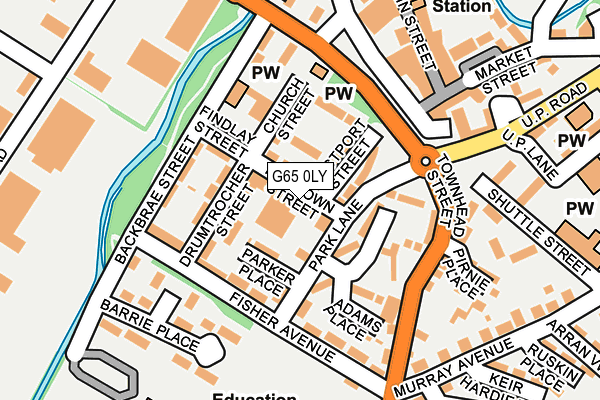 G65 0LY map - OS OpenMap – Local (Ordnance Survey)