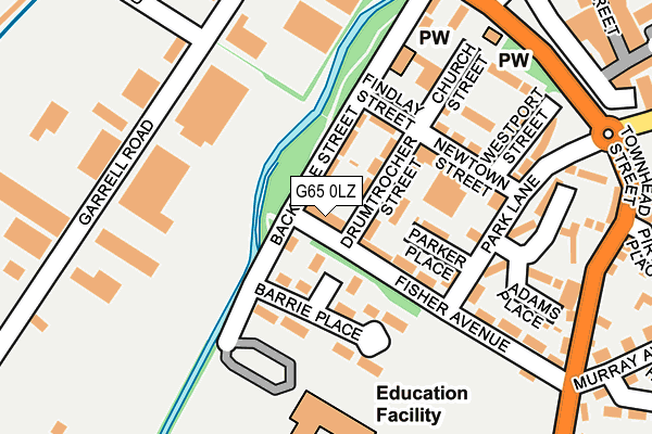 G65 0LZ map - OS OpenMap – Local (Ordnance Survey)