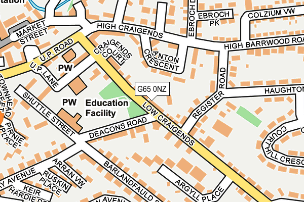 G65 0NZ map - OS OpenMap – Local (Ordnance Survey)