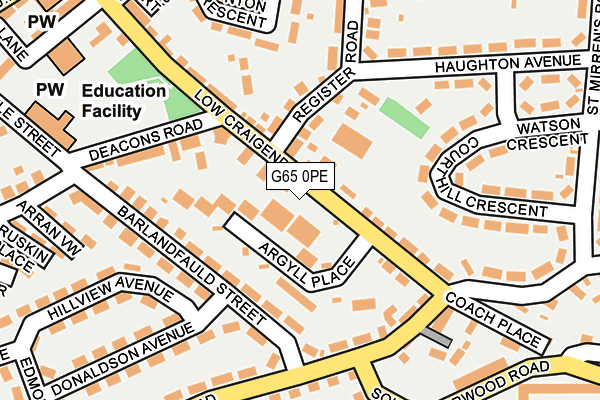 G65 0PE map - OS OpenMap – Local (Ordnance Survey)