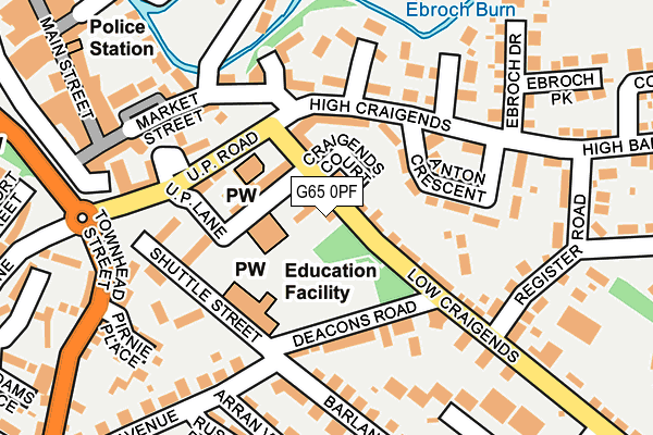 G65 0PF map - OS OpenMap – Local (Ordnance Survey)