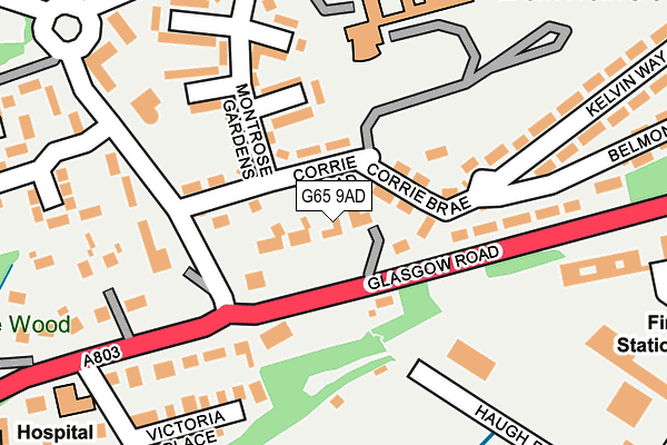 G65 9AD map - OS OpenMap – Local (Ordnance Survey)