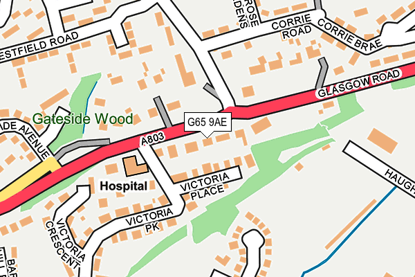 G65 9AE map - OS OpenMap – Local (Ordnance Survey)