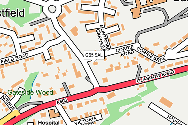 G65 9AL map - OS OpenMap – Local (Ordnance Survey)