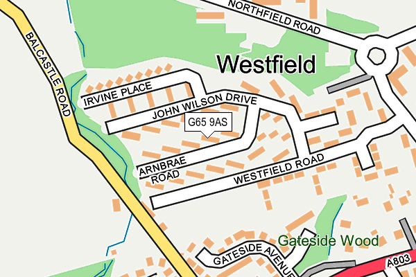 G65 9AS map - OS OpenMap – Local (Ordnance Survey)