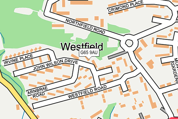 G65 9AU map - OS OpenMap – Local (Ordnance Survey)