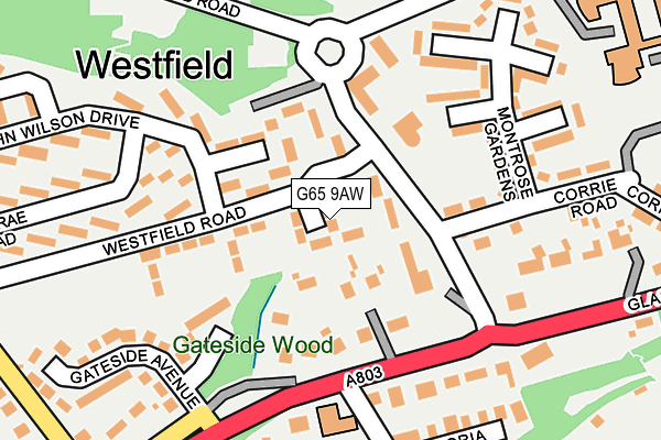 G65 9AW map - OS OpenMap – Local (Ordnance Survey)