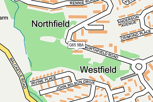 G65 9BA map - OS OpenMap – Local (Ordnance Survey)