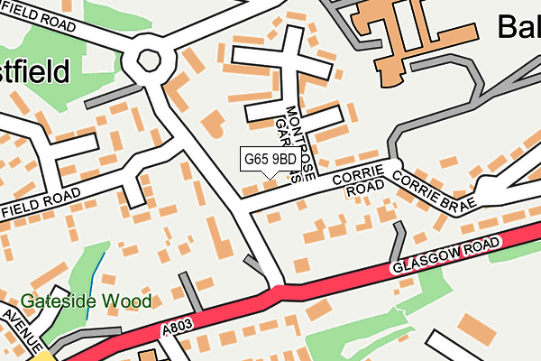 G65 9BD map - OS OpenMap – Local (Ordnance Survey)