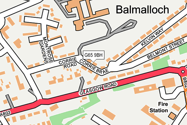 G65 9BH map - OS OpenMap – Local (Ordnance Survey)