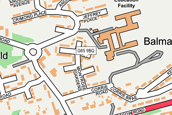 G65 9BQ map - OS OpenMap – Local (Ordnance Survey)