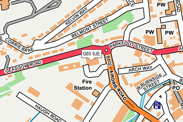 G65 9JE map - OS OpenMap – Local (Ordnance Survey)