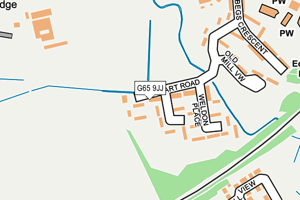 G65 9JJ map - OS OpenMap – Local (Ordnance Survey)