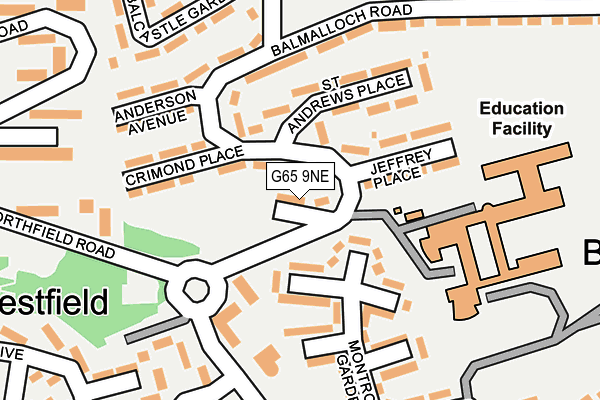 G65 9NE map - OS OpenMap – Local (Ordnance Survey)