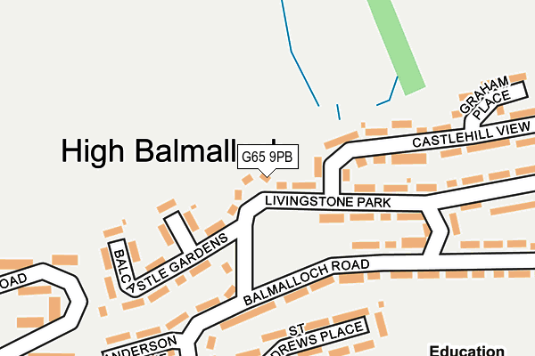 G65 9PB map - OS OpenMap – Local (Ordnance Survey)