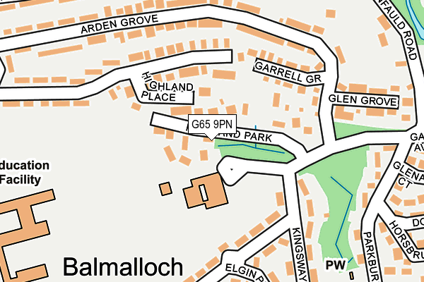 G65 9PN map - OS OpenMap – Local (Ordnance Survey)