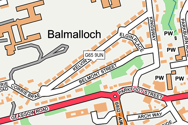 G65 9UN map - OS OpenMap – Local (Ordnance Survey)