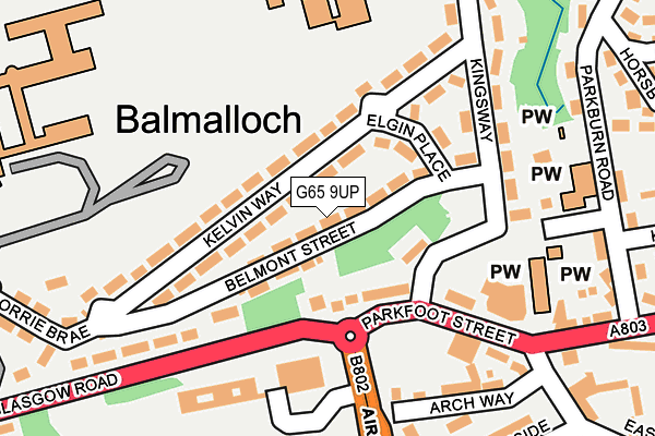 G65 9UP map - OS OpenMap – Local (Ordnance Survey)