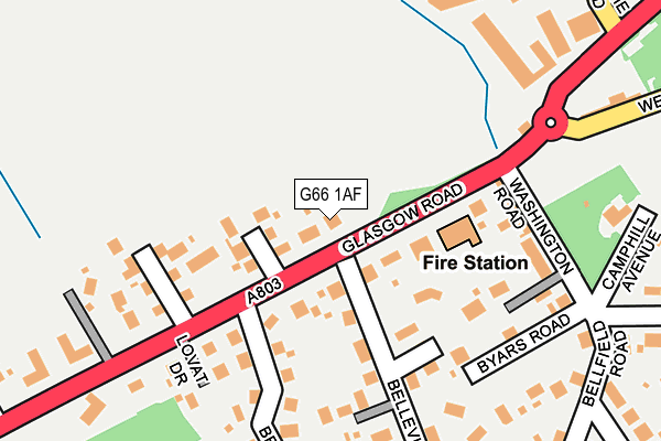 G66 1AF map - OS OpenMap – Local (Ordnance Survey)