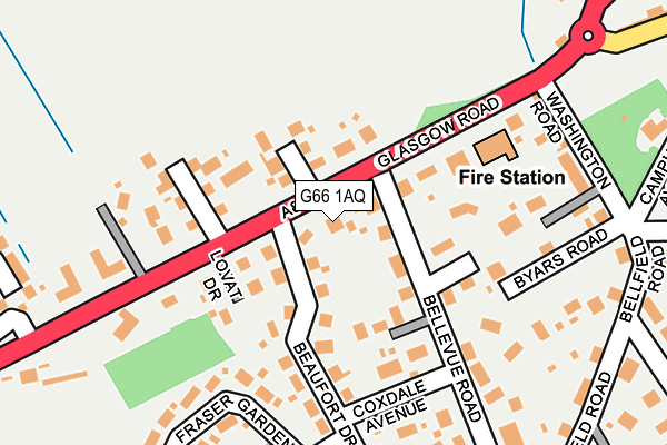 G66 1AQ map - OS OpenMap – Local (Ordnance Survey)