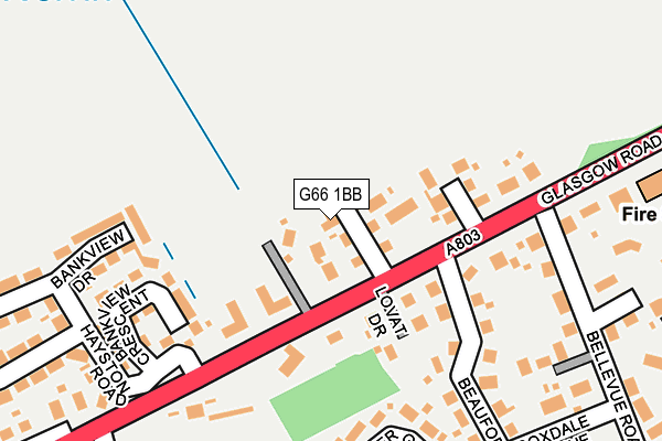 G66 1BB map - OS OpenMap – Local (Ordnance Survey)