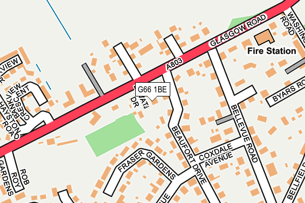 G66 1BE map - OS OpenMap – Local (Ordnance Survey)