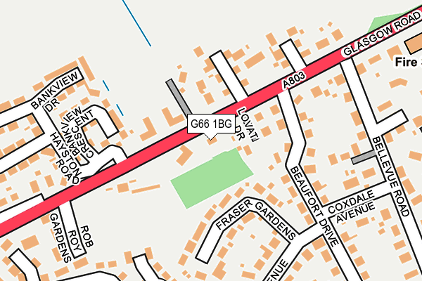 G66 1BG map - OS OpenMap – Local (Ordnance Survey)