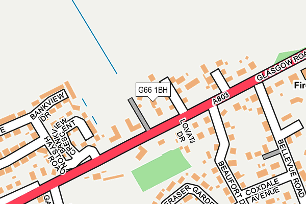 G66 1BH map - OS OpenMap – Local (Ordnance Survey)