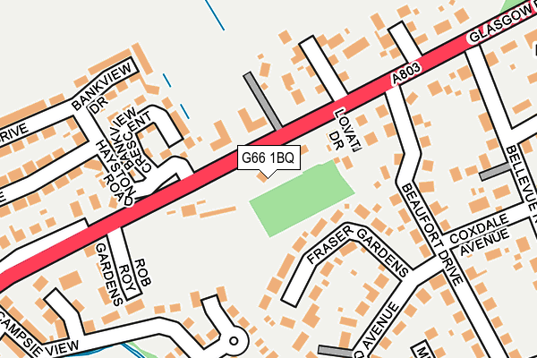 G66 1BQ map - OS OpenMap – Local (Ordnance Survey)
