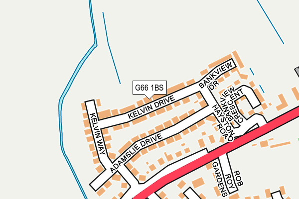 G66 1BS map - OS OpenMap – Local (Ordnance Survey)