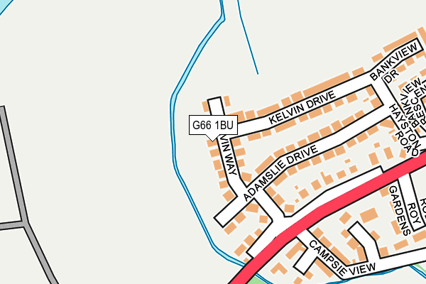 G66 1BU map - OS OpenMap – Local (Ordnance Survey)