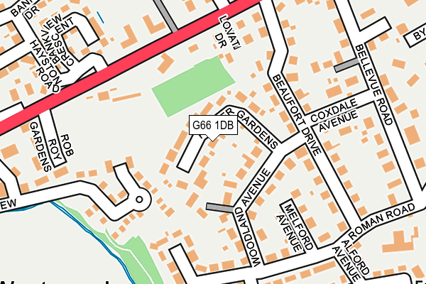 G66 1DB map - OS OpenMap – Local (Ordnance Survey)