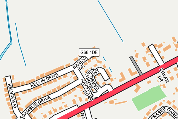 G66 1DE map - OS OpenMap – Local (Ordnance Survey)