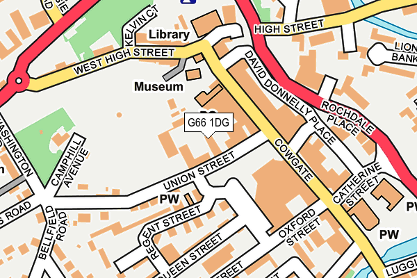 G66 1DG map - OS OpenMap – Local (Ordnance Survey)