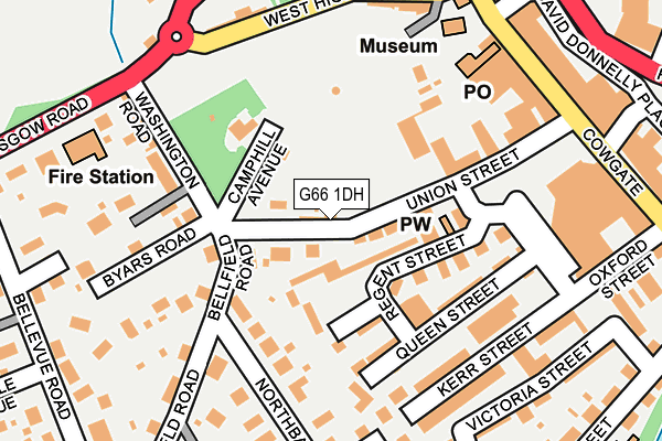 G66 1DH map - OS OpenMap – Local (Ordnance Survey)