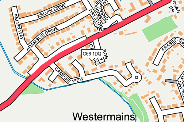 G66 1DQ map - OS OpenMap – Local (Ordnance Survey)