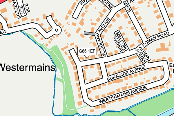 G66 1EF map - OS OpenMap – Local (Ordnance Survey)