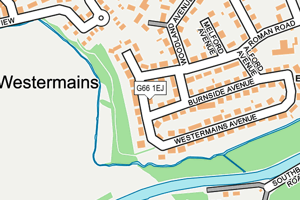 G66 1EJ map - OS OpenMap – Local (Ordnance Survey)