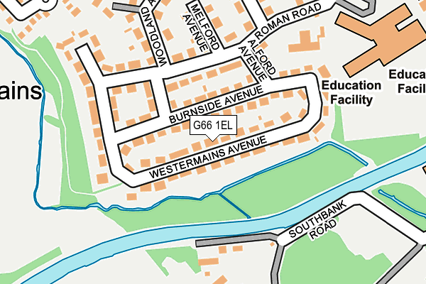 G66 1EL map - OS OpenMap – Local (Ordnance Survey)