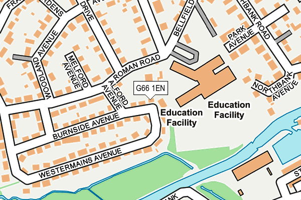 G66 1EN map - OS OpenMap – Local (Ordnance Survey)