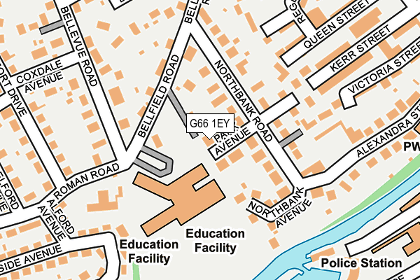 G66 1EY map - OS OpenMap – Local (Ordnance Survey)