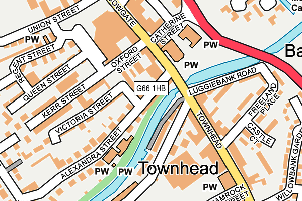 G66 1HB map - OS OpenMap – Local (Ordnance Survey)