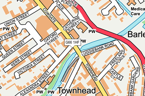 G66 1HF map - OS OpenMap – Local (Ordnance Survey)