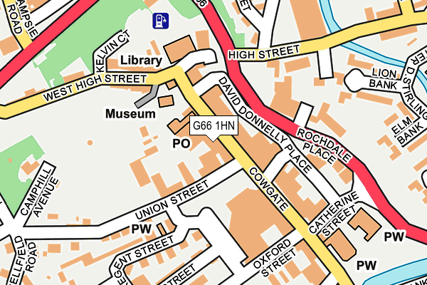 G66 1HN map - OS OpenMap – Local (Ordnance Survey)