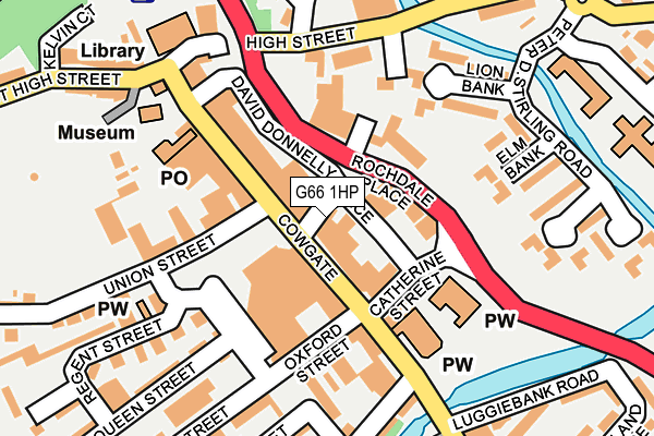 G66 1HP map - OS OpenMap – Local (Ordnance Survey)