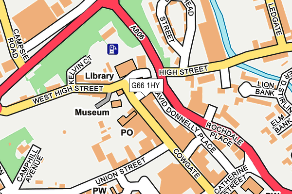 G66 1HY map - OS OpenMap – Local (Ordnance Survey)