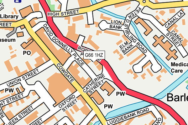 G66 1HZ map - OS OpenMap – Local (Ordnance Survey)